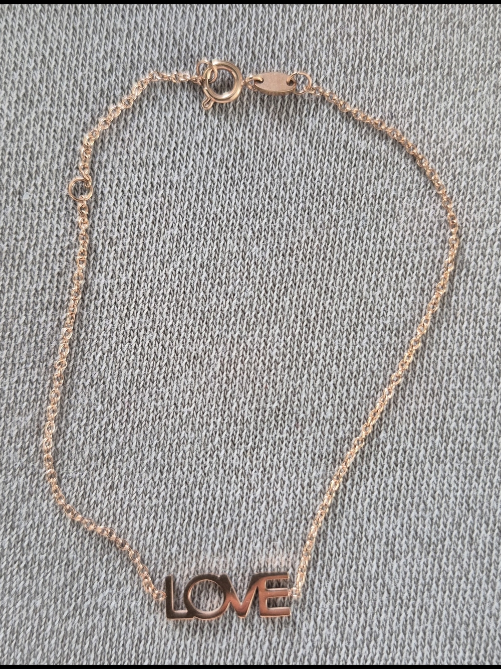 LOVE Script Pendant Bracelet